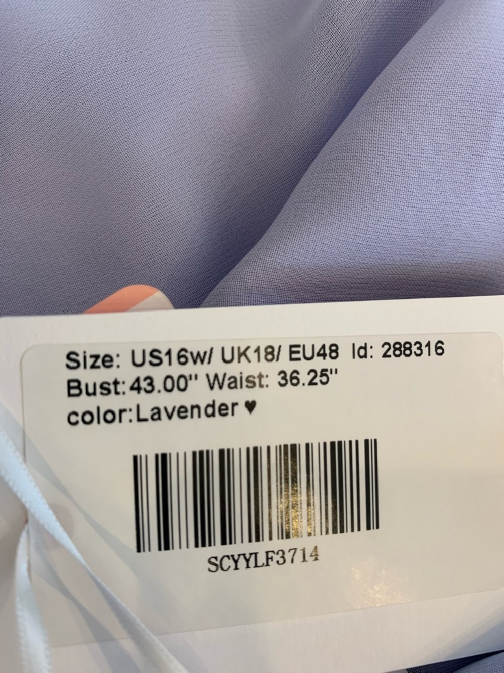 Light Blue Chiffon Gown Floor-Length Flutter Sleeve Woman’s Size 16W NEW (read) - Picture 11 of 13